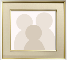 色紙額縁マットあり、ホワイト